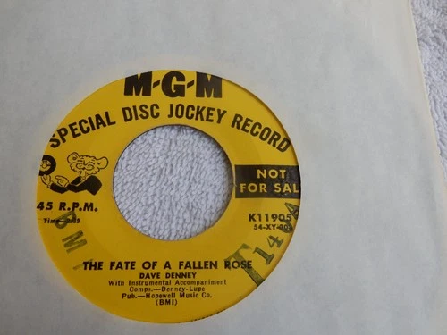 PROMO COUNTRY DAVE DENNEY ON MGM  LABEL  45 RPM  7" RECORD