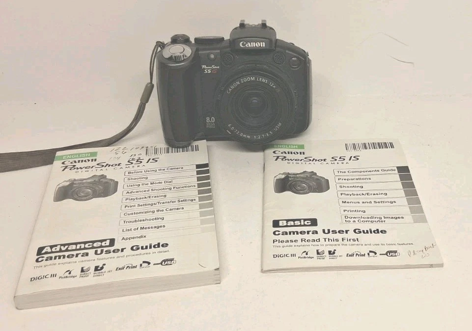 PowerShot S5 IS Canon PowerShot Digital Cameras 8-9.9 MP Maximum