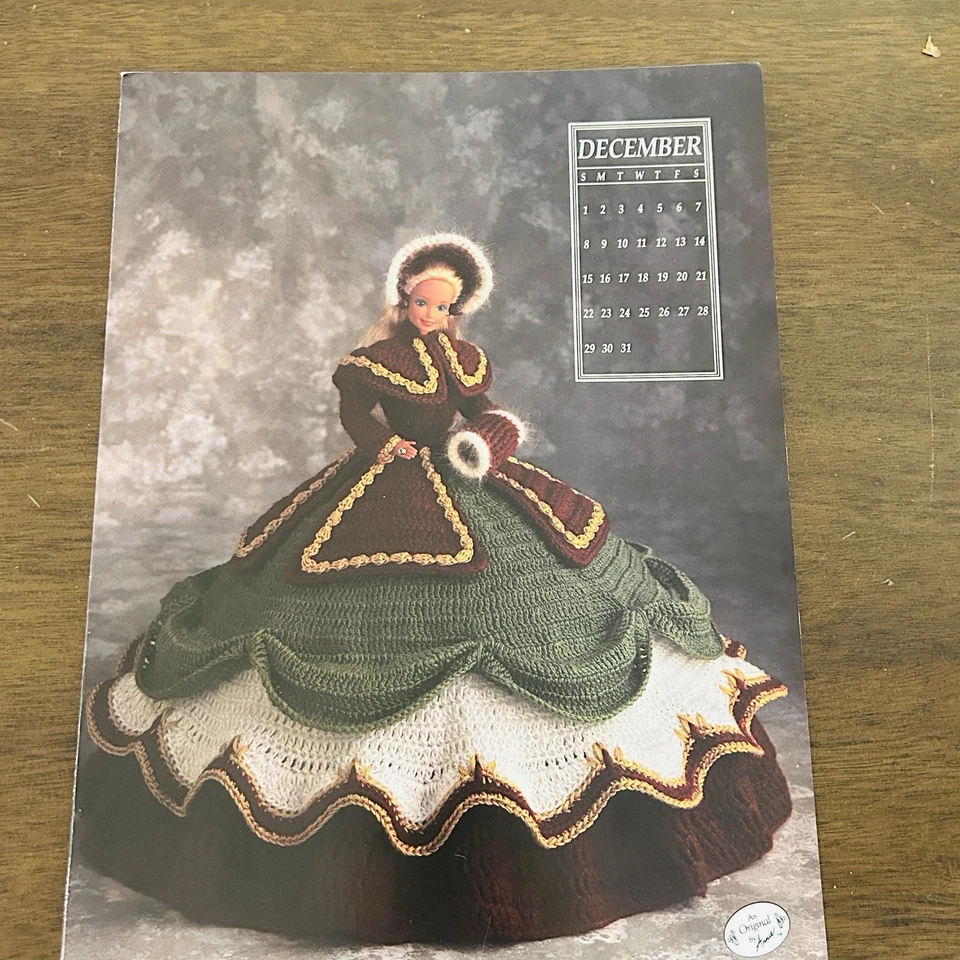 Annies Attic Fashion Doll Dress Gown Miss December 1991 Crochet Pattern Leaflet - Image 2 of 3
