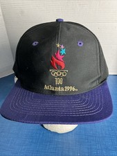 Vintage 90  s Atlanta 1996 Olympics Team USA Black Snapback Hat