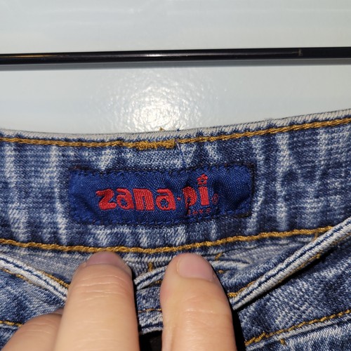 Vintage Zana Di Jeans 16 Y2K Flare Blue Denim Women 90s Wide Leg Plus Size - Picture 2 of 6