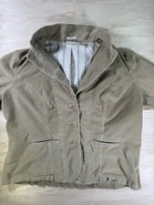 St John's Bay Tan Corduroy Blazer Petite 1X Lined Cocktail To Casual Jacket