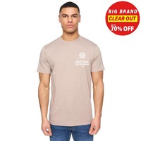Henleys Henstamp Herren Freizeit Designer T-Shirt Beige