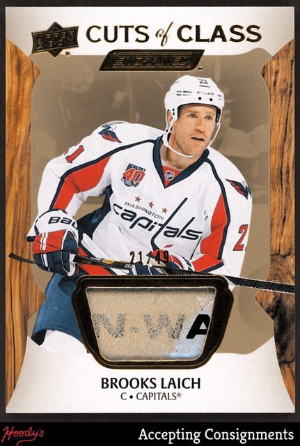 2024-25 UD Engrained Icons Cuts of Class Gold Brooks Laich 21/49 GAME USED STICK