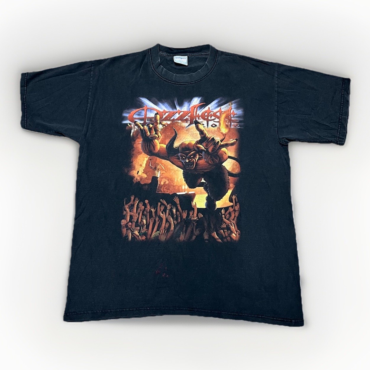 Vintage Band — Ozzfest Ozzy Osbourne Faded Black SZ 4