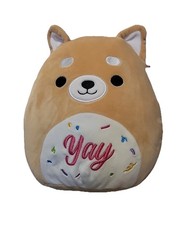 Squishmallows Dog Angie the Shiba Inu "YAY" Celebration 10" Plush Stuffed Animal