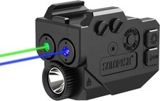 SOLOFISH 500lm Pistol Light and Slidable Blue Green Laser Combo