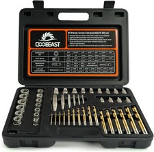 49Pcs Bolt Extractor Kit with Left Hand Drill Bit,Screw Extractor Set Heavy Duty