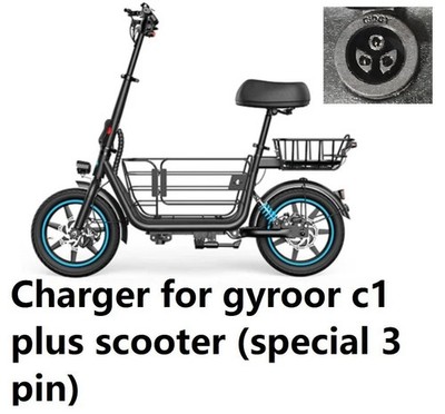 3-PIN AC Adapter Charger for Gyroor C1PLUS (New version-54.6V/2A) Electric Power
