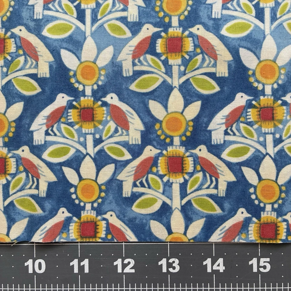 1/2 yarda - Mooshka de Julie Paschkis para In the Beginning Doves Birds 19"X44" Foto 4 de 4