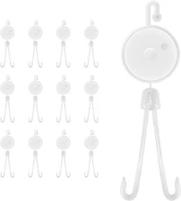 VIVOSUN 12 PCS Retractable Plant Yoyo with Stopper for Grow Support in White 