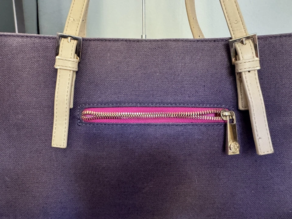 Spartina Blue 449 Nautical Maritime Sand Crab Linen Large Tote - Image 4 of 4