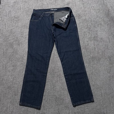 Wrangler WRM Texas Jeans Mens 34x30 Raw Denim Dark Blue Cowboy Rodeo Western