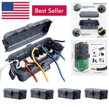 RESTMO 5 Pack Outdoor IP54 Waterproof Electrical Box with 6 Cable Ports