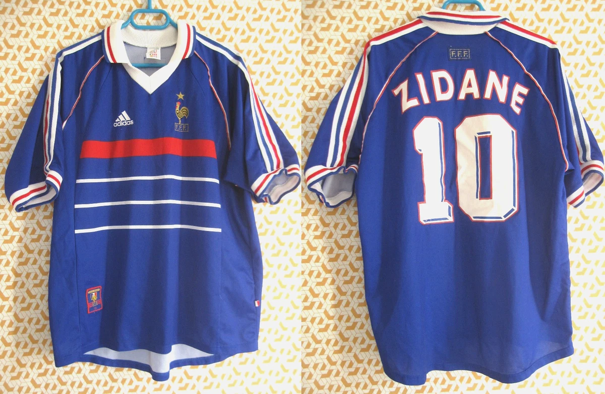 Maillot France Coupe Du Monde 1998 – Zidane #10 – Vintage – Neuf Avec étiquettes