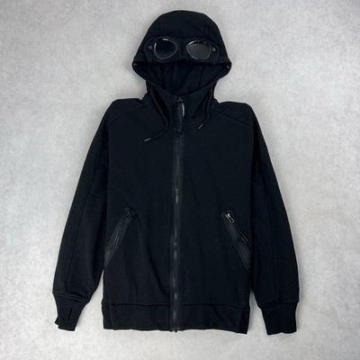 CP Company Full Zip Goggle Hoodie Small Jumper Black Sweatshirt Jacket 4244  UK