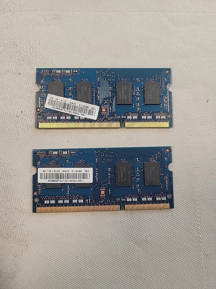 Hynix 4GB (2×2gb) Memory Ram 1RX8 PC3 10600S-9-11-B2 HMT325S6CFR8C-H9 Used DDR2 - Image 2 of 2
