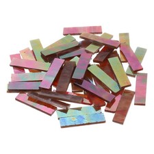 Stained Glass Strip, Iridescent Brown Mosaic Tiles 100g/3.53 oz