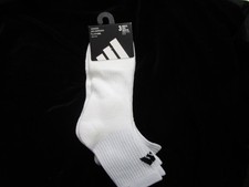 NEW 3 Pack Adidas Mens High Quarter Socks 6-12