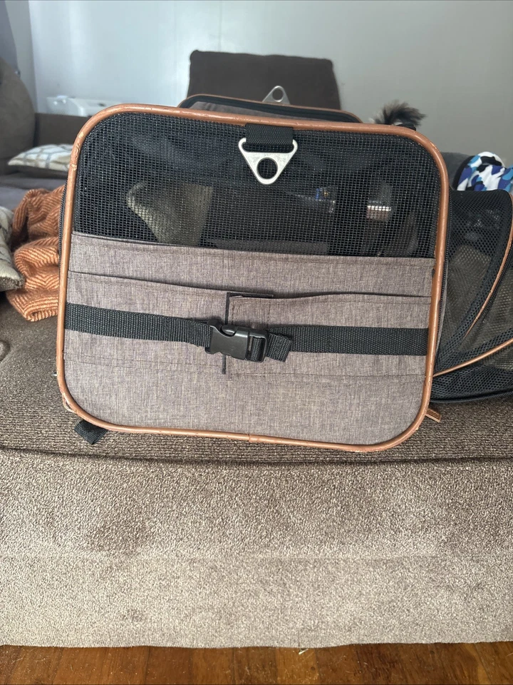 Bolsa de transporte para mascotas perros para viajes Foto 2 de 4