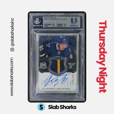 2013 UPPER DECK THE CUP #160 VLADIMIR TARASENKO ROOKIE PATCH AUTO /249 BGS 8.5