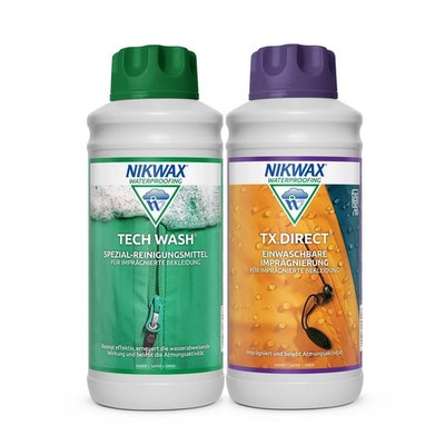 (2 x1 Liter / 49,90 Euro) je 1 L  Nikwax Tech Wash + TX-Direct Imprägnier Wasch