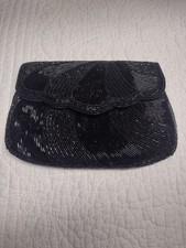 Vintage Beaded Evening Bag Clutch Purse Scalloped Flap Courtenay