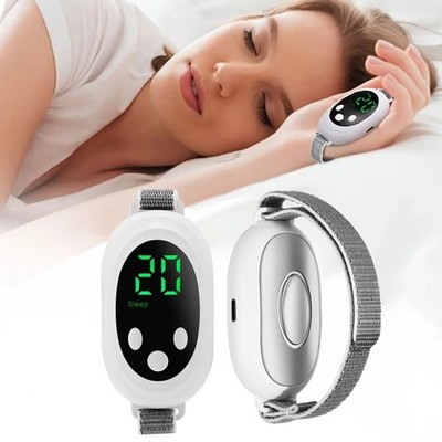 Handheld sleep aid with two modes, 20 intensity levels, and anxiety relief