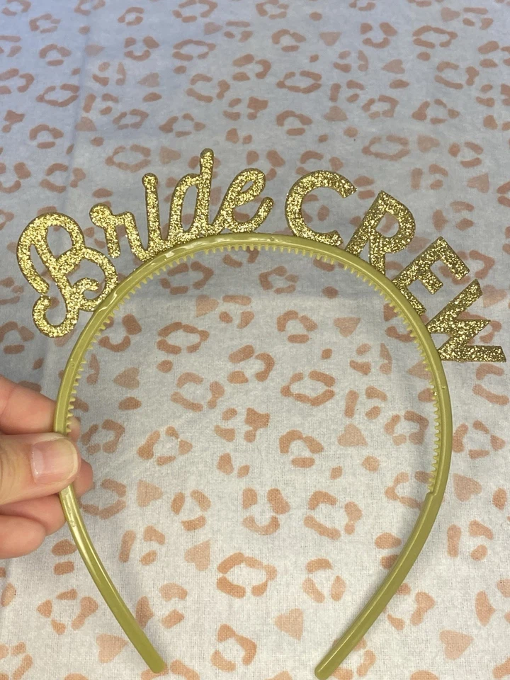 Lot of 4 Bride Crew Plastic Headbands Bridesmaid Bachelorette Wedding attire - Image 2 of 4