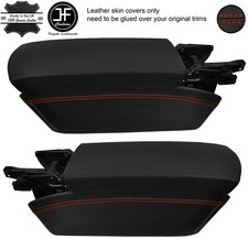 RED STITCH 2X CONSOLE SIDE TRIM LEATHER COVERS FOR MERCEDES SL R230 02-11