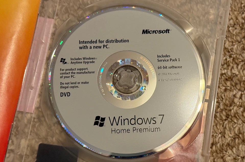 Microsoft Windows 7 Home Premium 64-Bit Software Disc NO Code / Key - Image 2 of 4