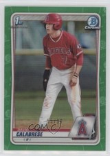 2020 Bowman Draft Chrome Green Refractor 55/99 David Calabrese #BD-103 3mx