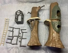 Vintage 90’s Revamped Sherwood Forest/ Ewok Village Playset INCOMPLETE Parts