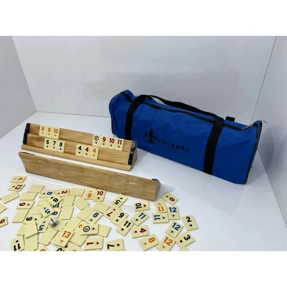 Rummy Tiles Games Set 4 Wooden Racks Resin fayans melamine106 Tiles Rummi - Image 2 of 4