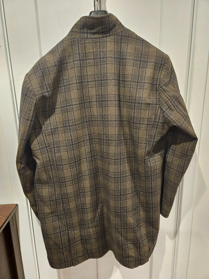 Paul Frederick Wool Blend Green Plaid Car Coat – 3XL Tall NEW w/tags Free Ship - Image 2 of 4