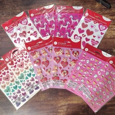 x10 Packs Cute Valentine's Day Scrapbooking - Puffy Stickers Crafts - DIY Art