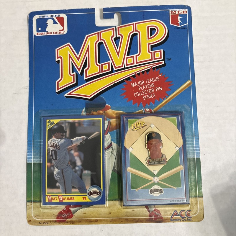 MLB - M.V.P. Collectors Pin/w card  1990 "Matt Williams" - VINTAGE - NIP