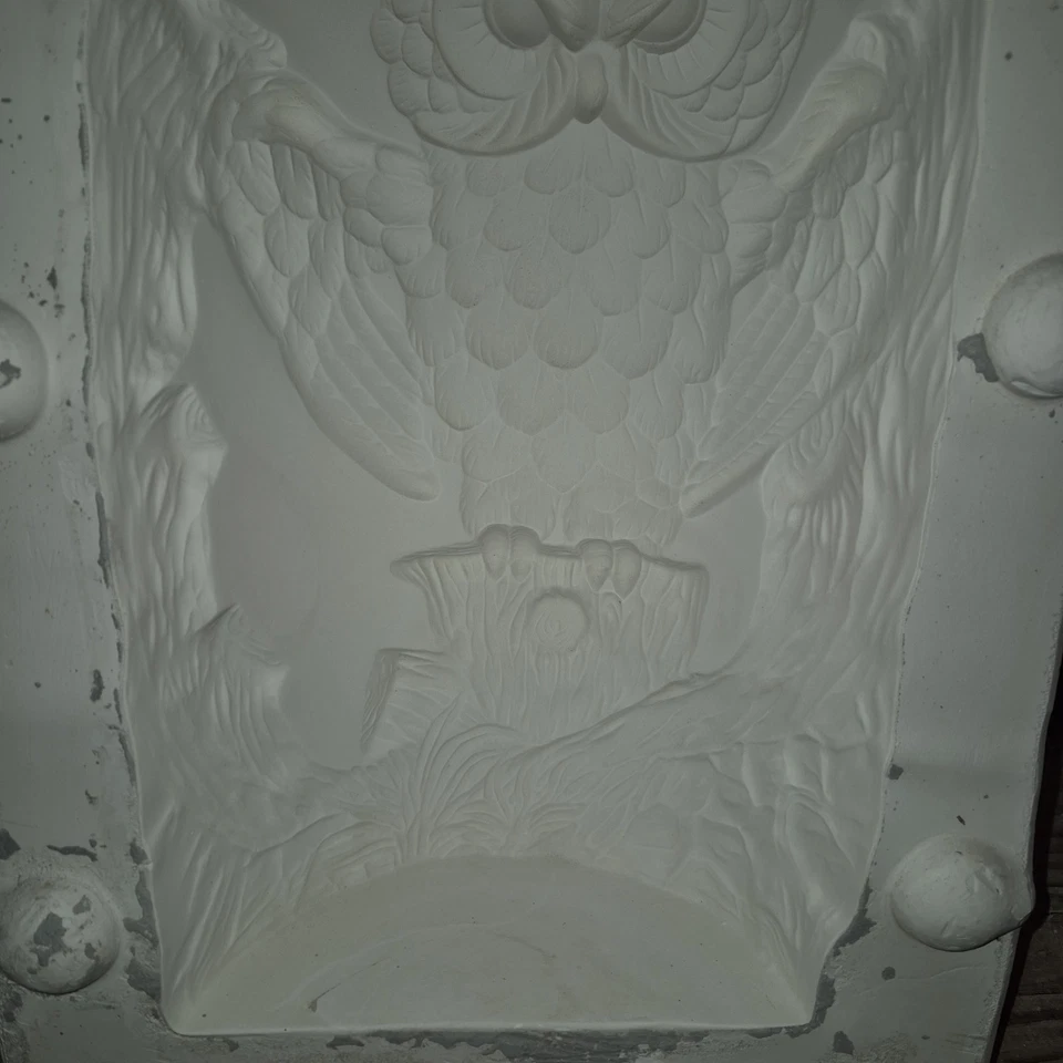 Kentucky 236 Cerámica Deslizante Molde Grande Búho Paraguas Soporte Lámpara Base 17.5 Pulgadas Foto 4 de 4