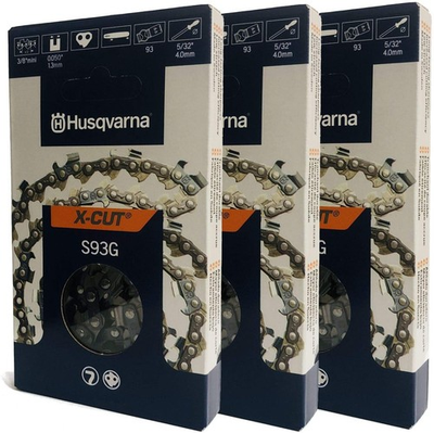 #ad Husqvarna 3 Pack of 14quot; X CUT S93G Cutting Chains 585422152 3PK $51.48