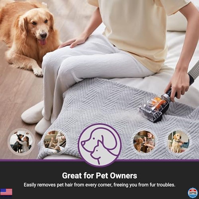 Powerful Bagless Upright Vacuum Cleaner for Carpet & Pet Hair, Lightweight,