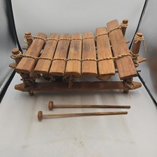 Vintage African Balafon 7 Key Wooden Xylophone Percussion Instrument 19.5" 13"