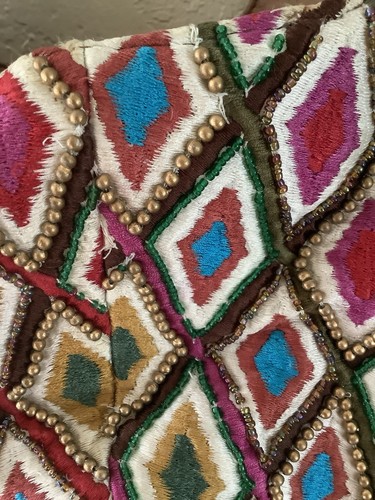 Mary Frances Vtg Beaded Purse Boho Satchel Handbag - Picture 4 of 12