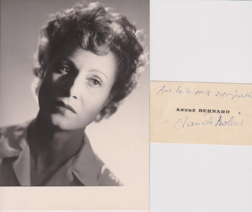 Claude NOLLIER PHOTOGRAPHIE ORIGINALE 18*13 CHEVERT avec AUTOGRAPHE sur CARTE - Photo 1/1