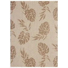 Palm Beige/Brown 8 Ft. X 10 Ft. Indoor/Outdoor Area Rug