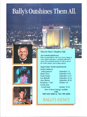 1980s   BALLY's RENO Frank Sinatra Minelli print ad   1990s Randy Travis ADS.06