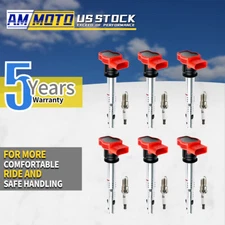 OEM 6X Ignition Coil + 6X spark plugs Pack for Audi A4 A8 Q5 Q7 R8 S4 VW 3 UF529