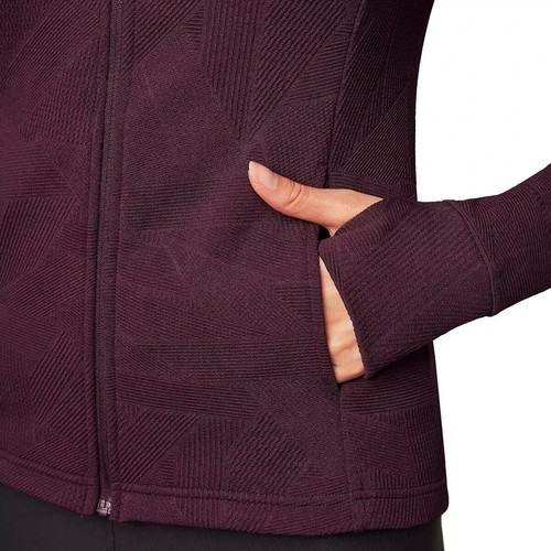 Giacca jacquard Mondetta full zip colore viola potente donna taglia 3X - Foto 6 di 6