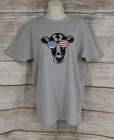 Next Level Apparel Unisex Adult Small-2XL Patriotic USA Crew Neck T-Shirt Gray