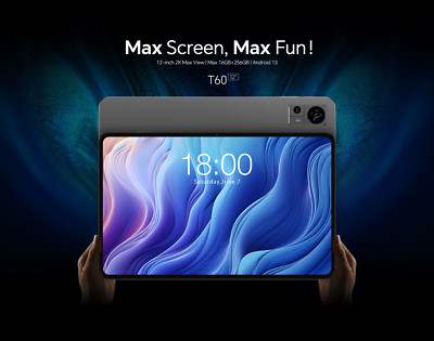 2000x1200 UNISOC T616 Octa Core 20GB RAM 256GB ROM 18W Fast Charging 12'' Tablet