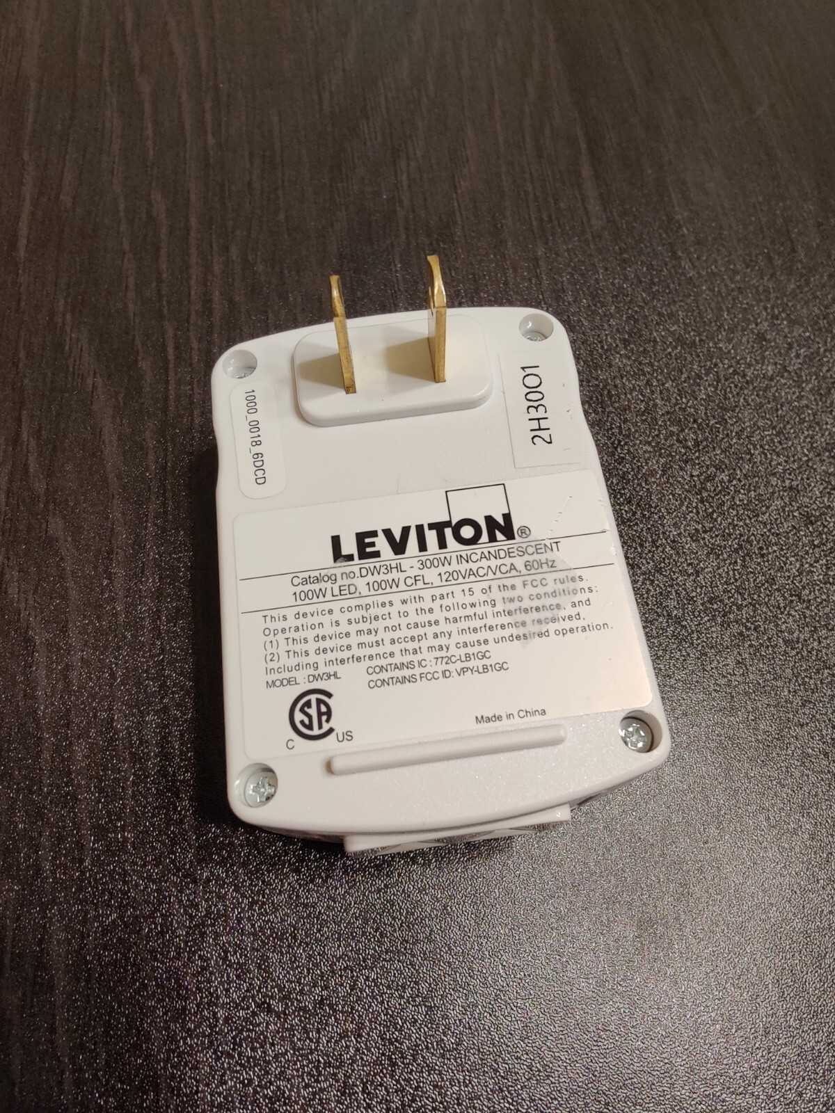 Leviton Decora Smart WiFi PlugIn Dimmer Works w/ Alexa and Google